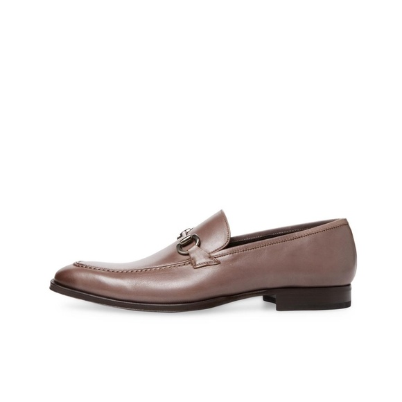Mezlan Horse-Bit Taupe Leather Loafers - Picture 3 of 5